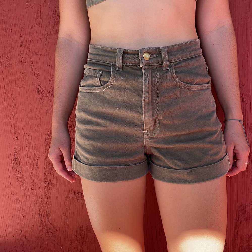 AMERICAN APPAREL SHORTS OLIVE GREEN
